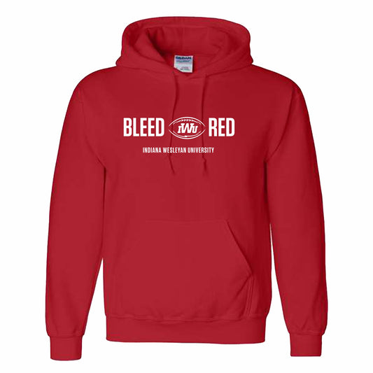 IWU Football Bleed Red Hoodie RED