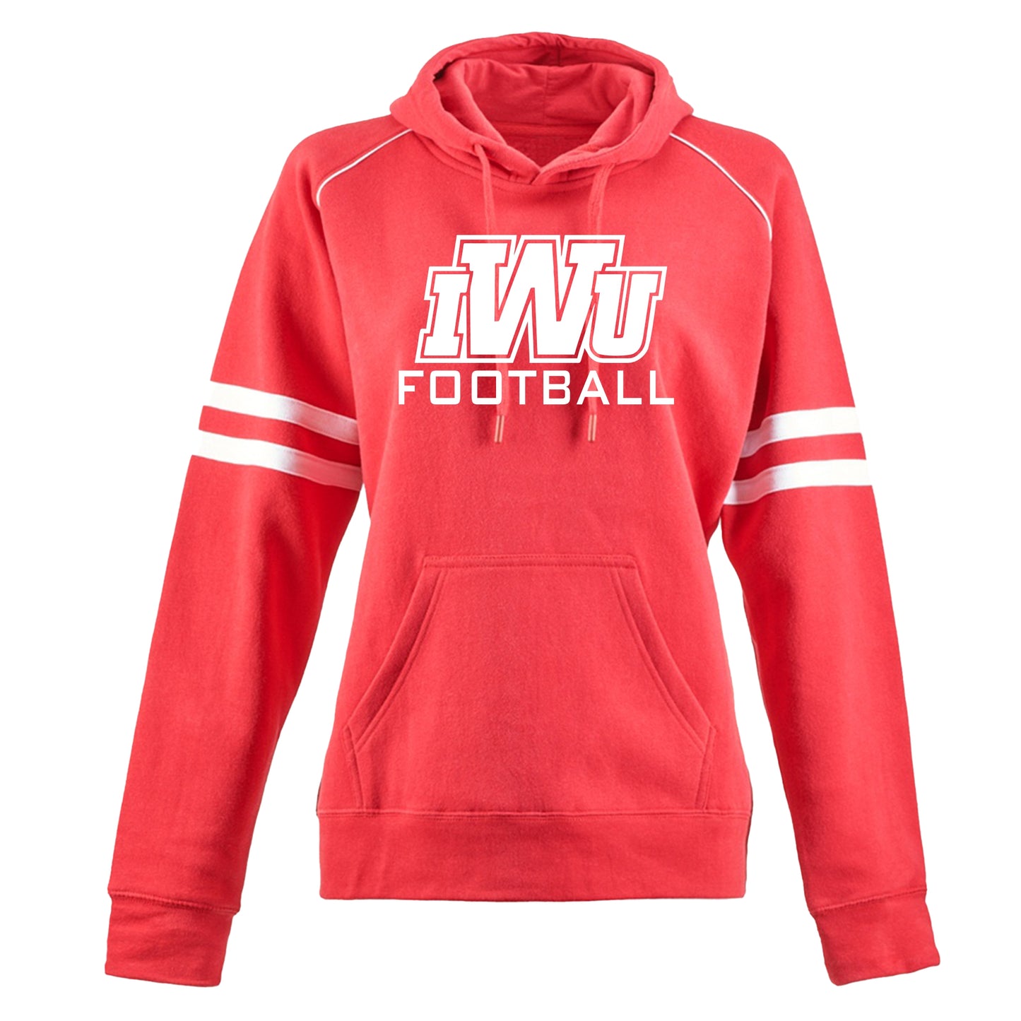 IWU Football Ladies Varsity Hoodie Red