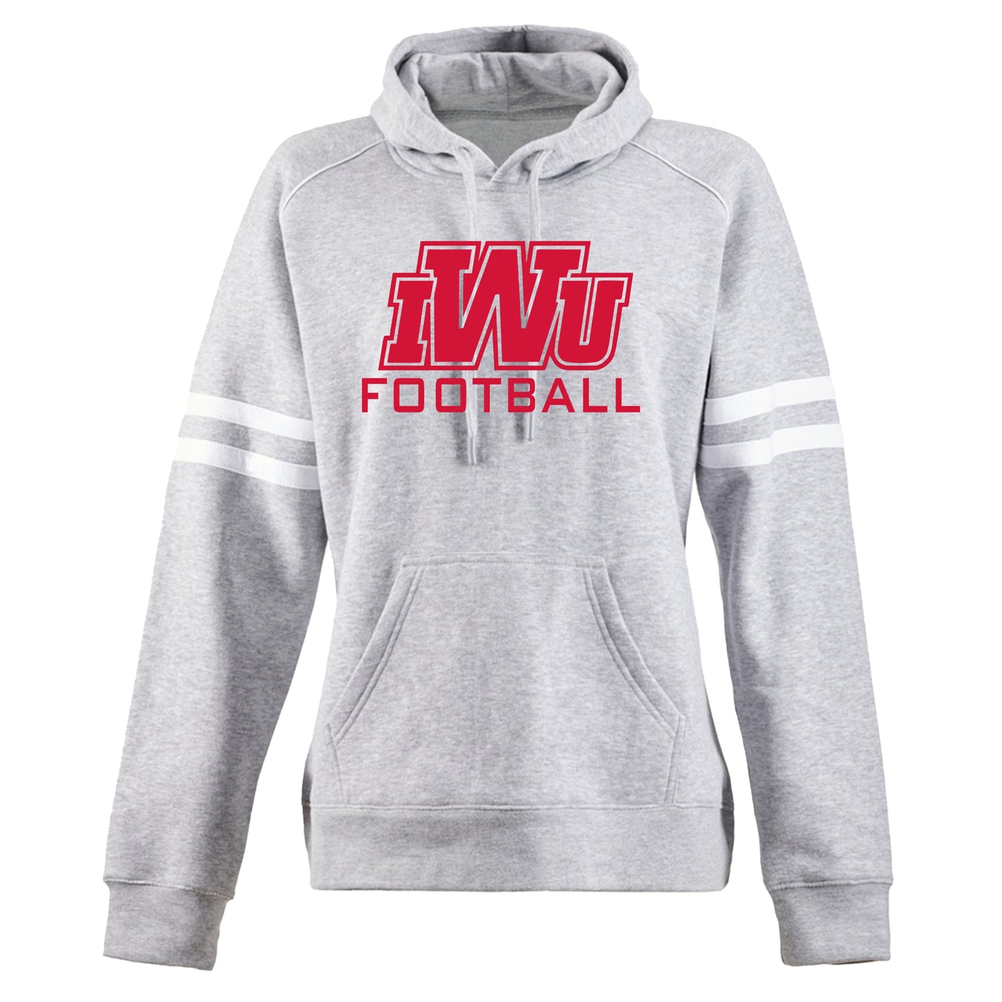 IWU Football Ladies Varsity Hoodie Gray