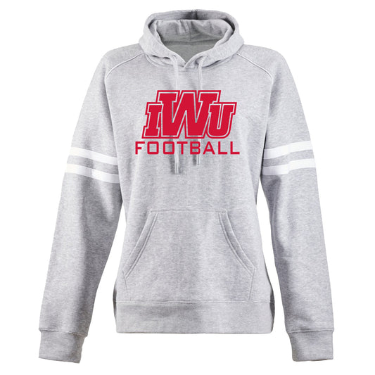 IWU Football Ladies Varsity Hoodie Gray